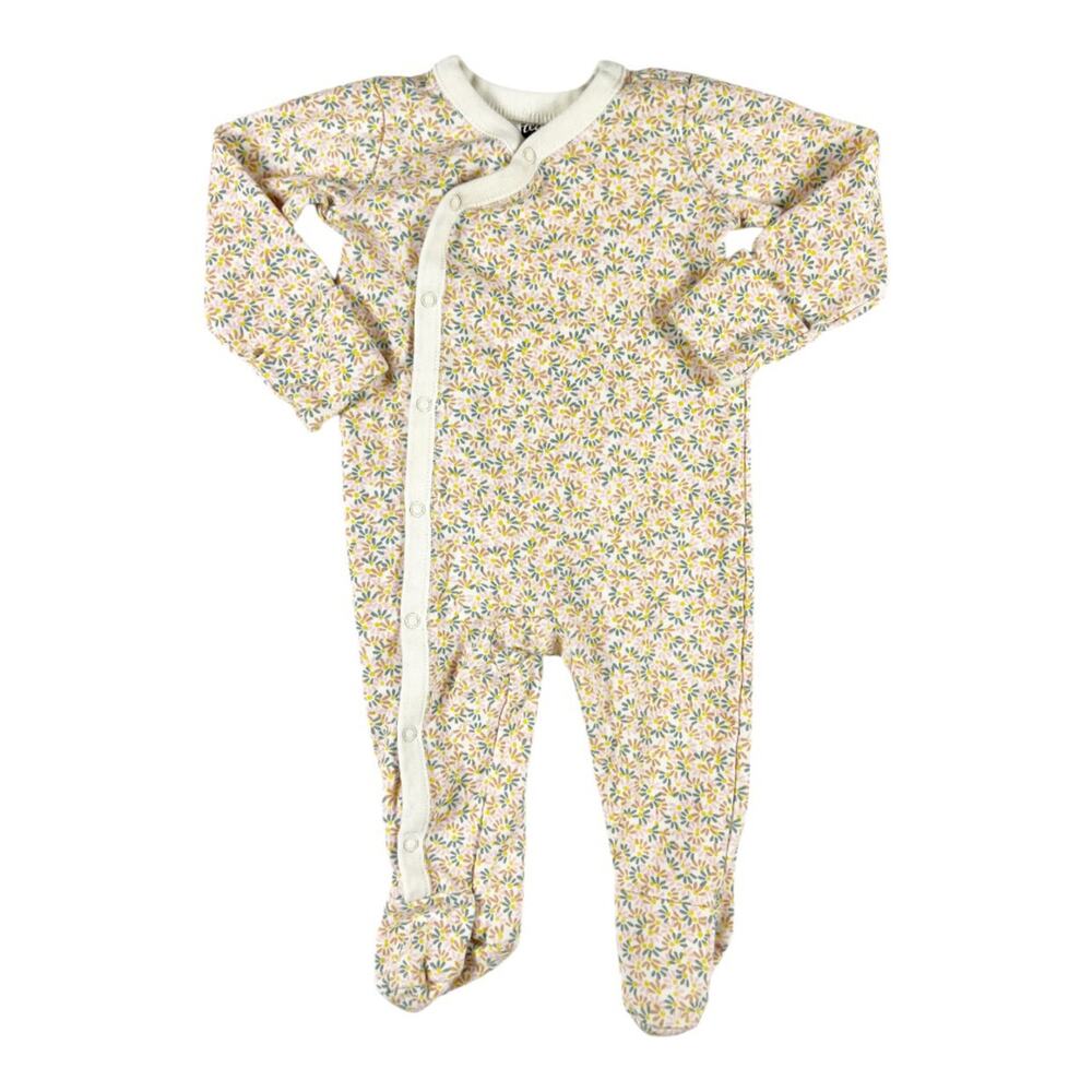 Tea Collection Floral Footed Pajamas 3-6 months